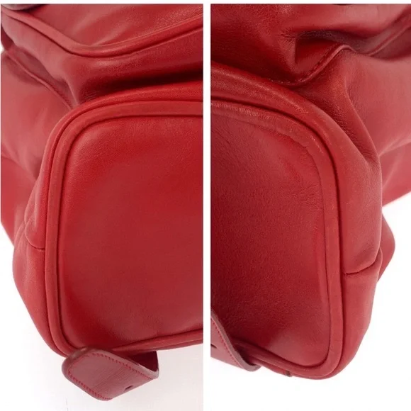 Gucci Vintage Red Leather Backpack - Rank AB display picture 3